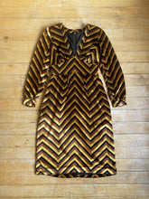 Load image into Gallery viewer, Marc by Marc Jacobs velvet chevron dress (s/m)
