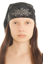 Load image into Gallery viewer, Black Watercolour Floral Princess Foulard
