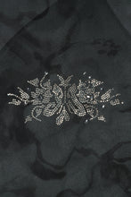 Load image into Gallery viewer, Black Watercolour Floral Princess Foulard

