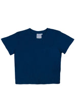 Load image into Gallery viewer, Cropped Lorel Tee, Deep Indigo
