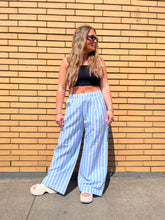 Load image into Gallery viewer, Melrose Pant, Light Blue/White Stripe
