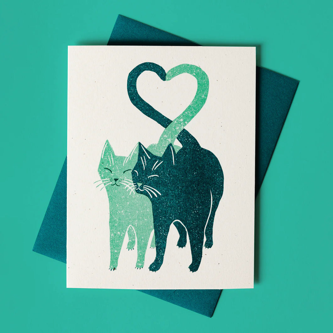 Love Cats Risograph Card