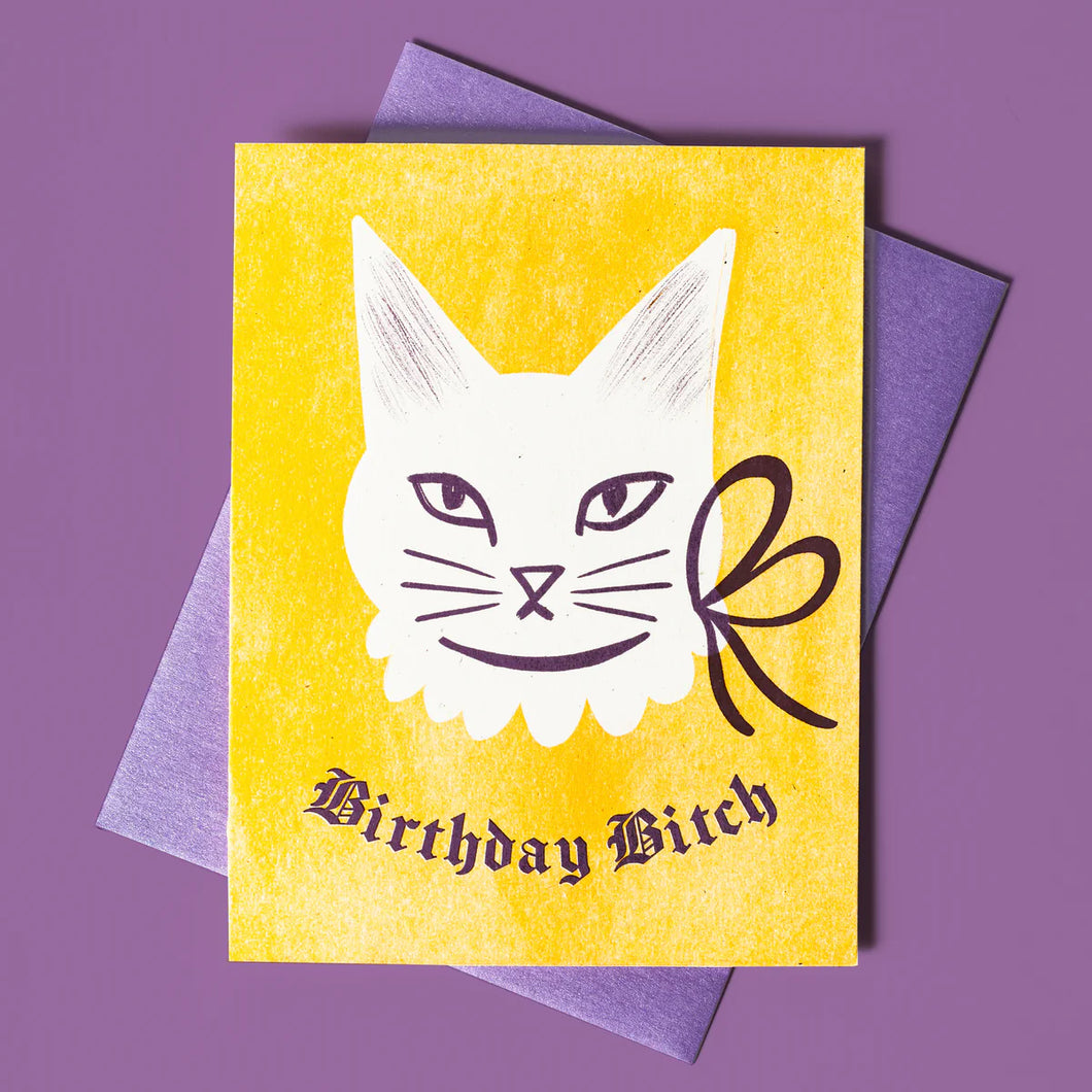 Birthday Bitch Risograph Card