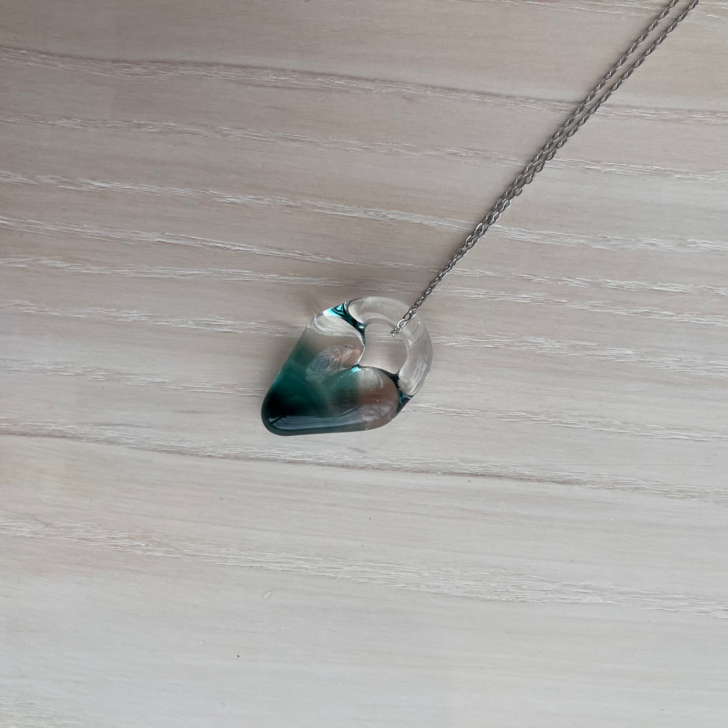 Glass Heart Necklace (Assorted Colours)