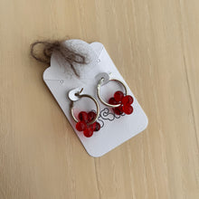 Load image into Gallery viewer, Glass Flower Earrings (Assorted Colours)
