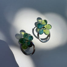 Load image into Gallery viewer, Glass Flower Earrings (Assorted Colours)
