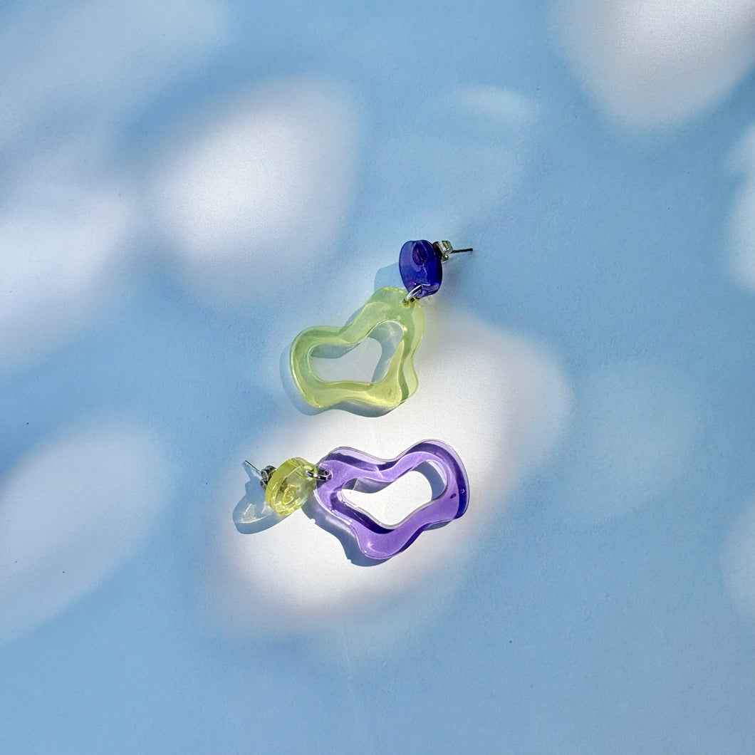 Squiggly Resin Blob Earrings