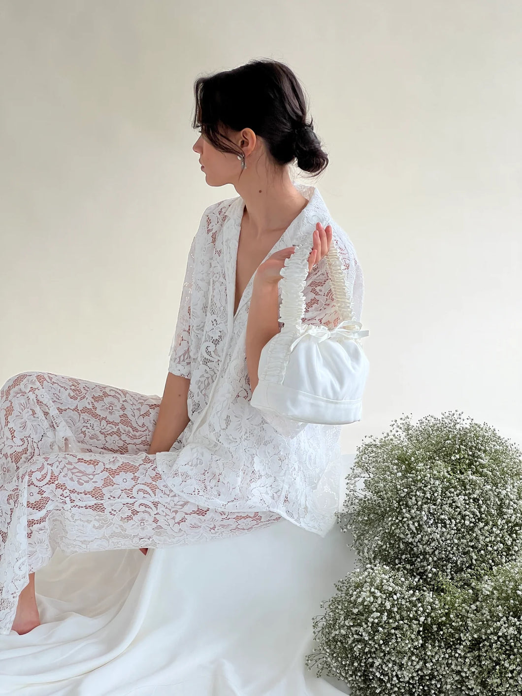 Lace Lily Pant, White Lace