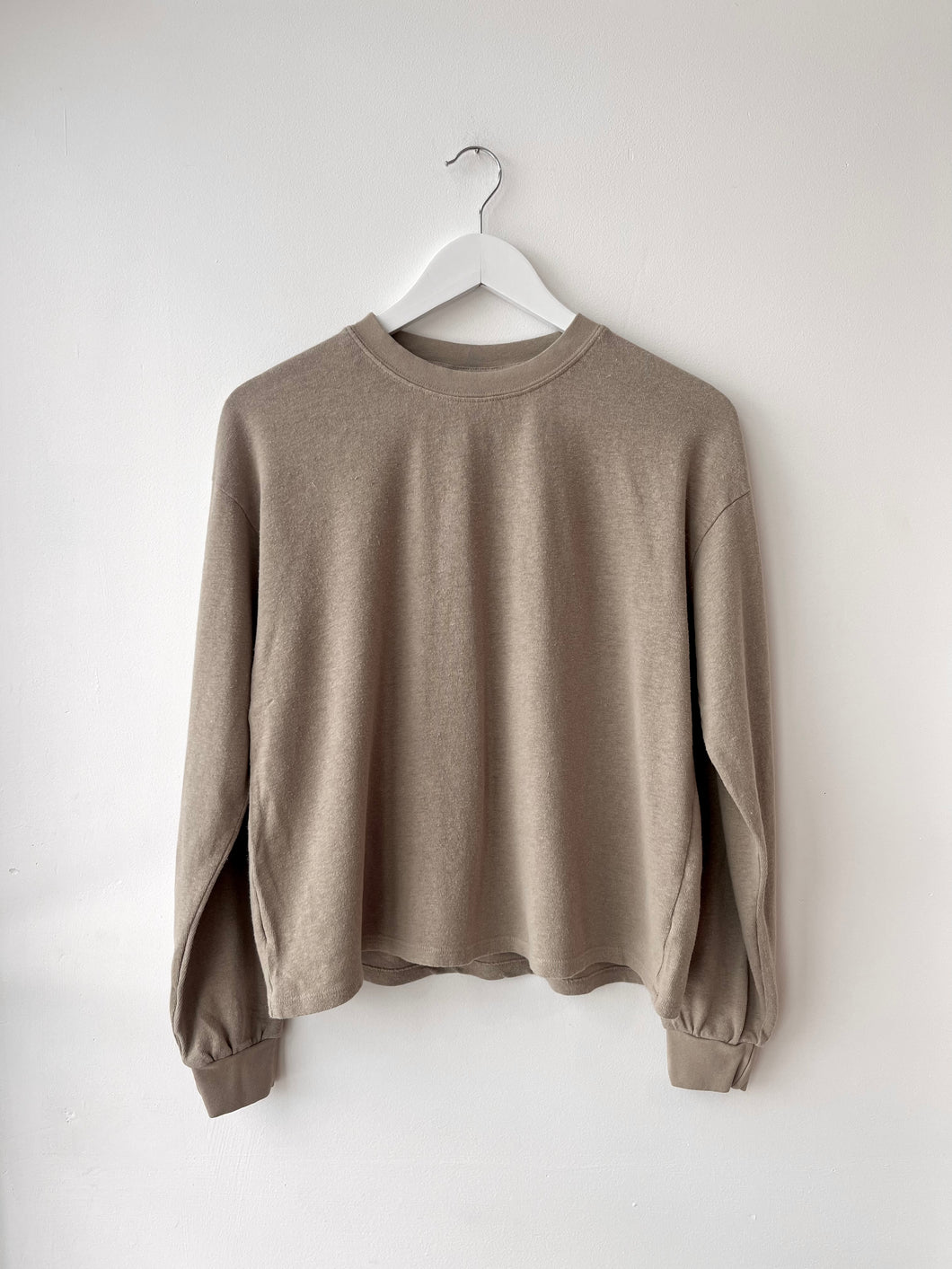 Cropped Long Sleeve, Desert Khaki