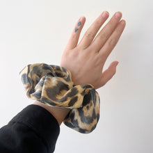 Load image into Gallery viewer, Oversized Organza Scrunchie, Leopard
