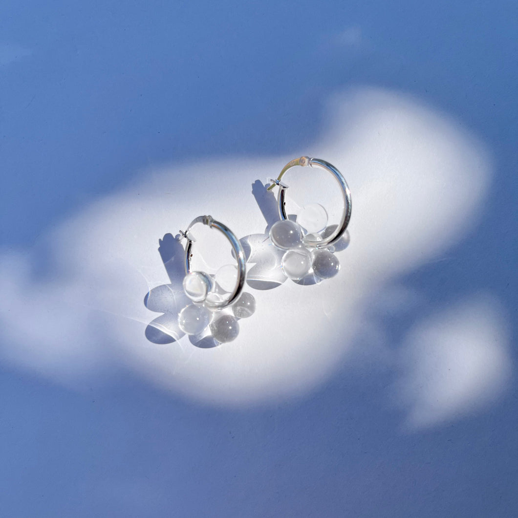 Glass Flower Earrings (Assorted Colours)