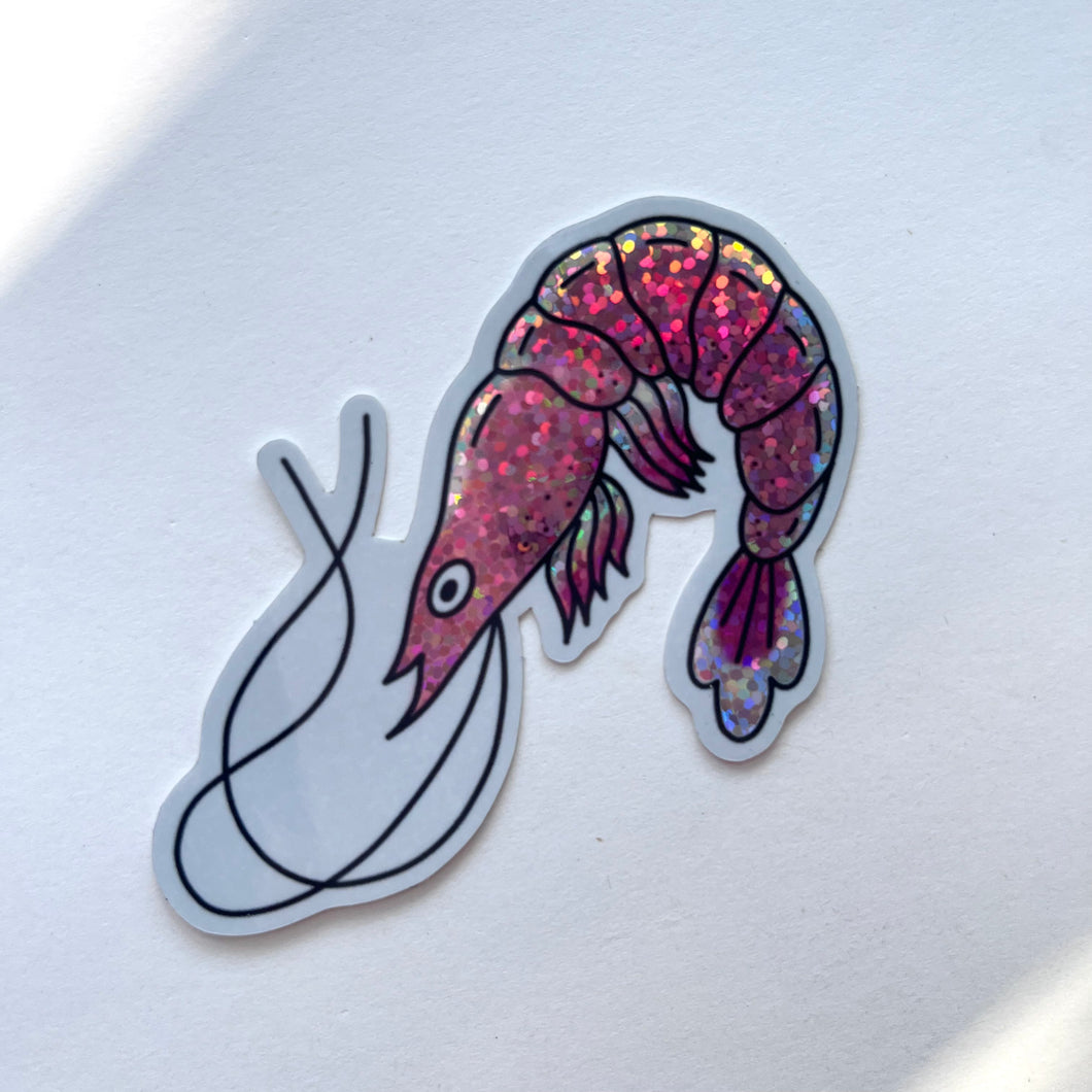 Shiny Shrimp Sticker