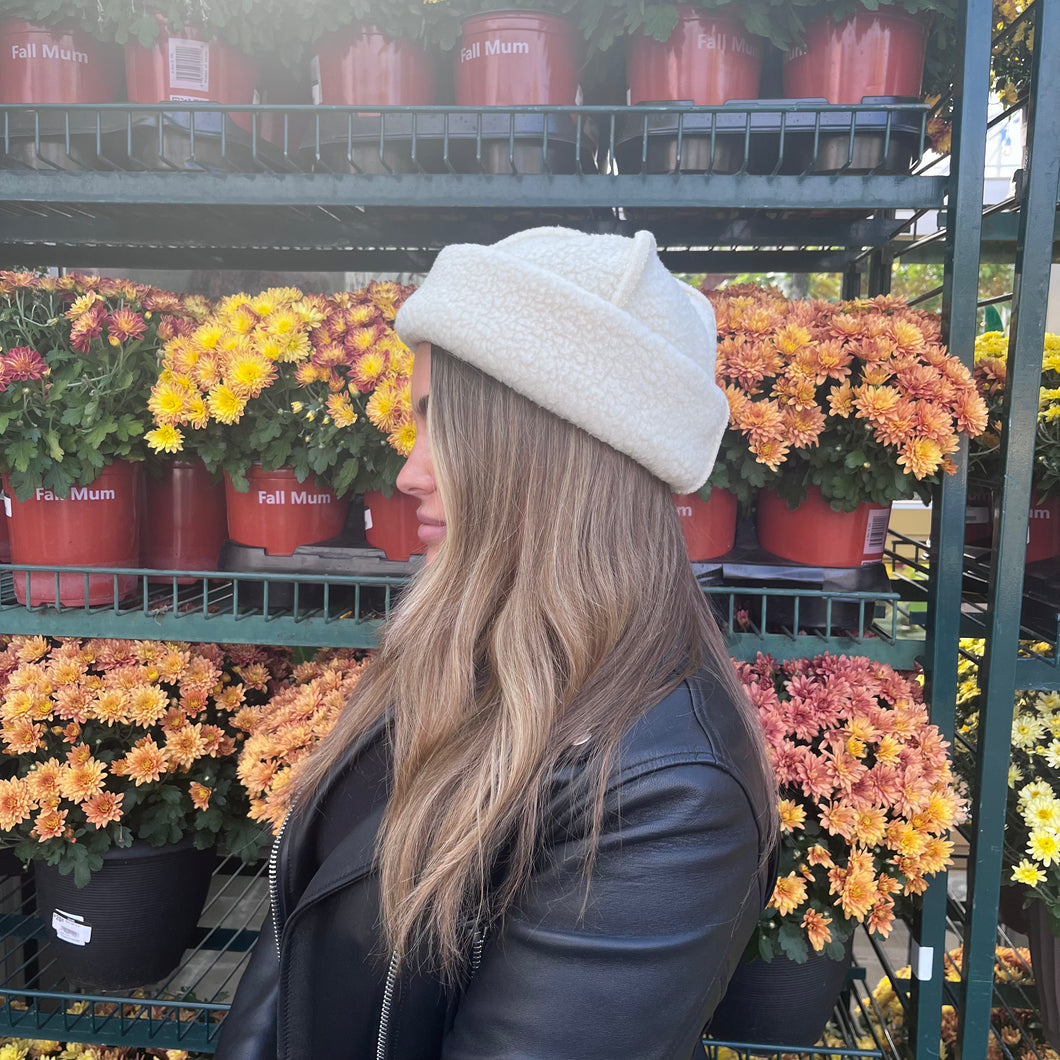 Fleece Toque, Creme