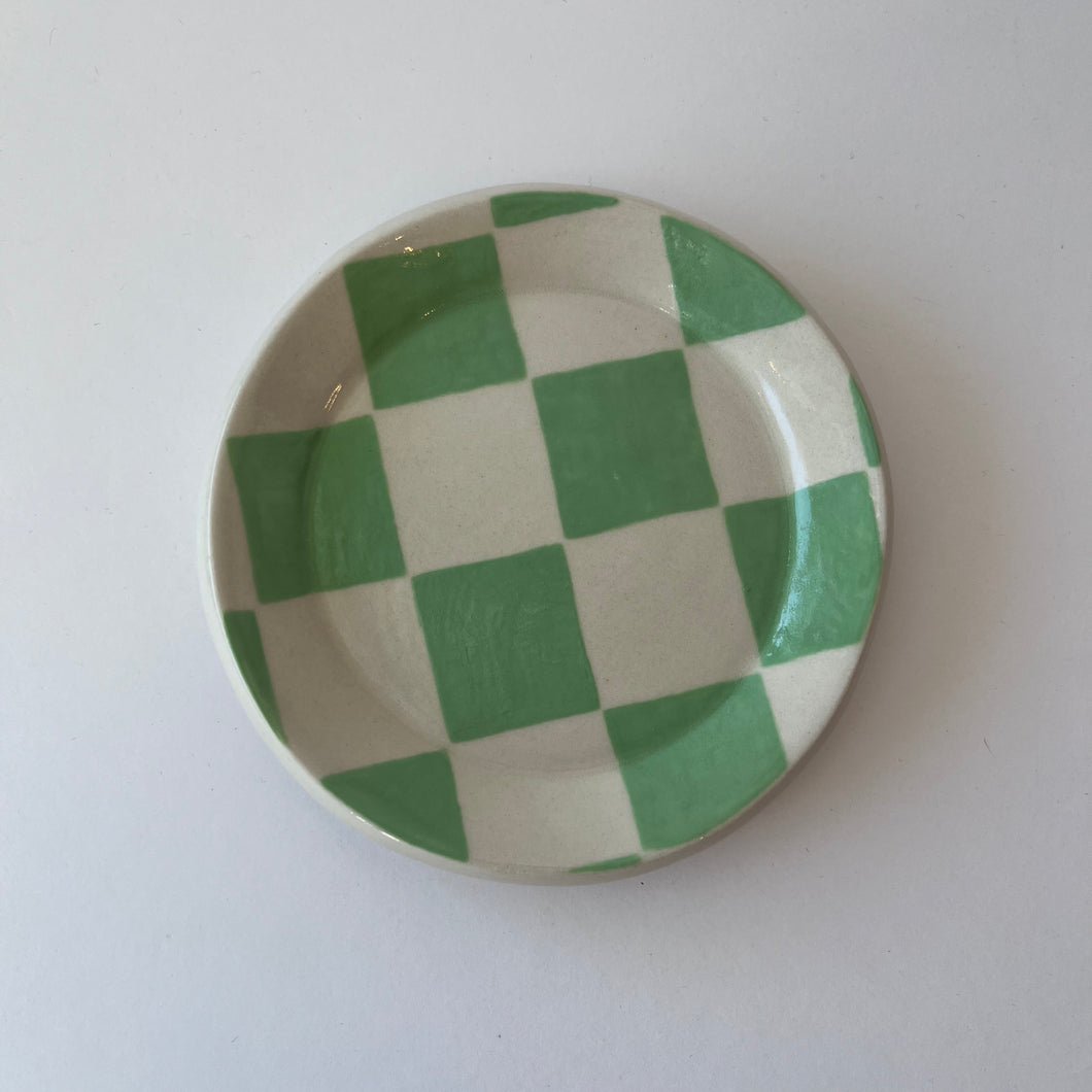 Checkered Small Round Dish