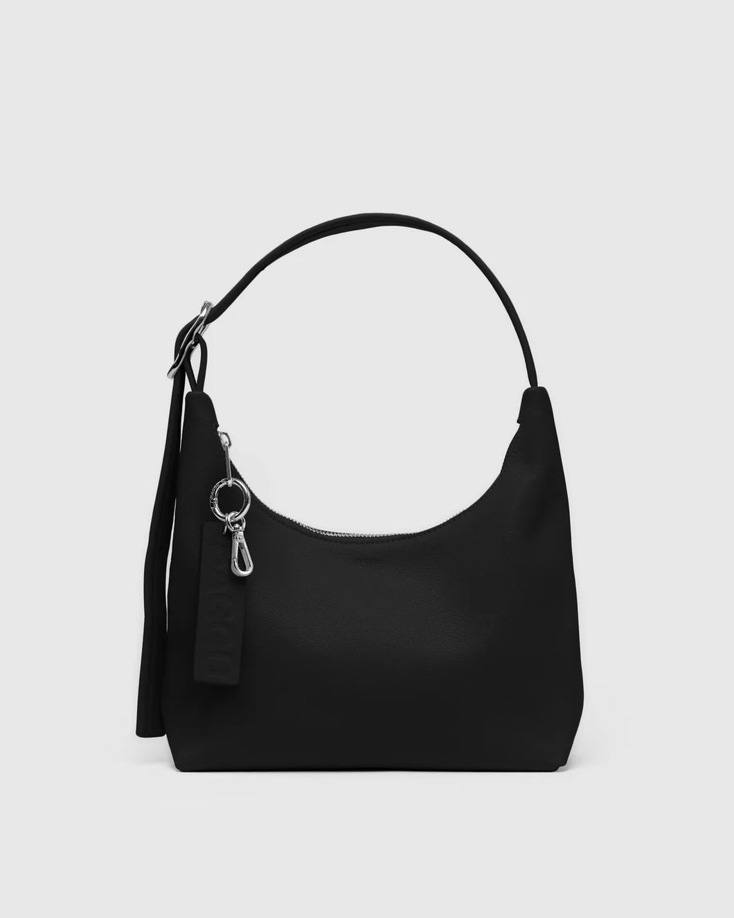 Mini Recycled Leather Shoulder Bag, Black
