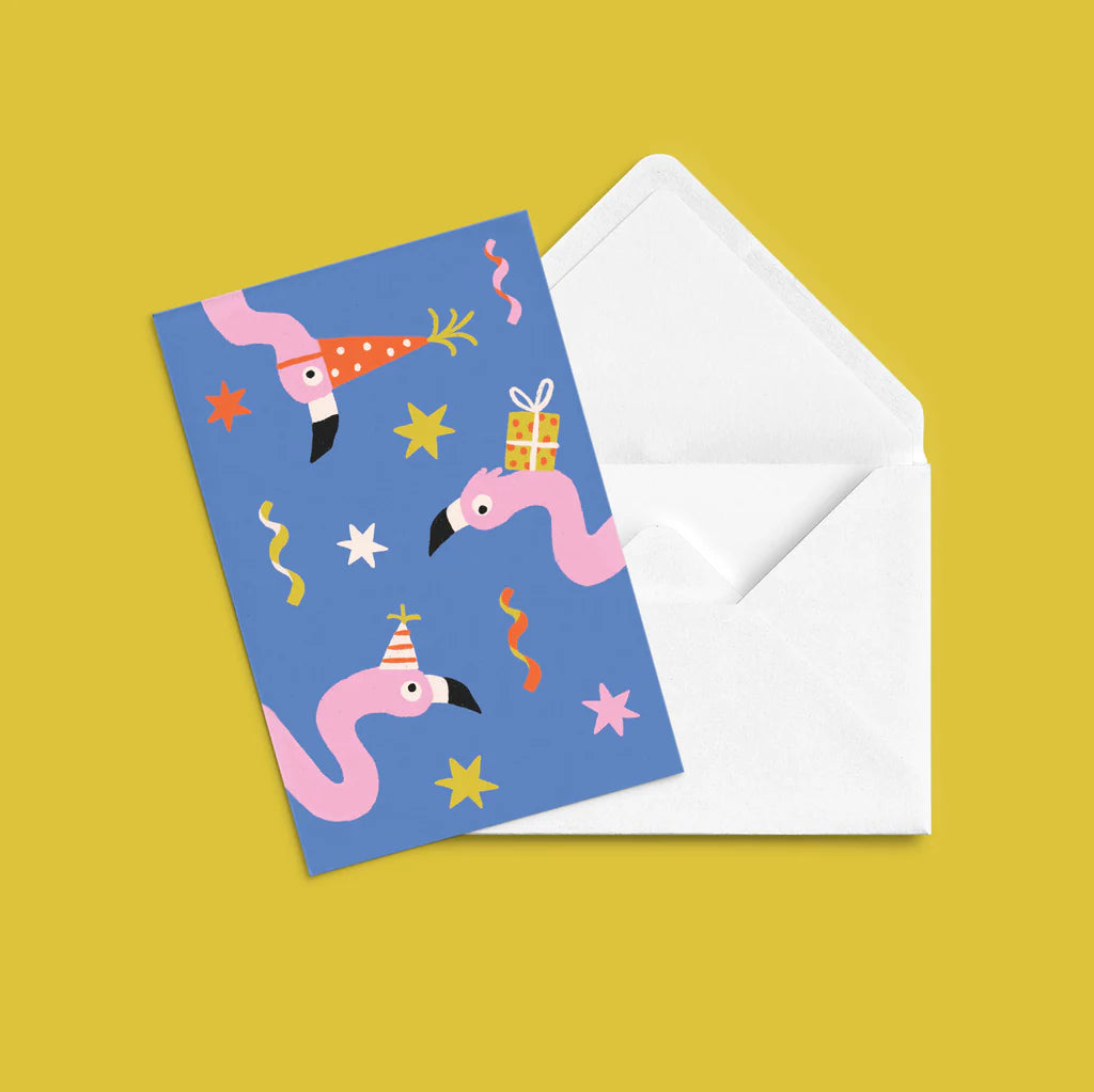 Festive Flamingos Card
