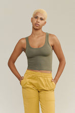 Load image into Gallery viewer, Sporty Tank, Olive Green
