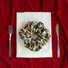 Load image into Gallery viewer, Oversized Organza Scrunchie, Leopard
