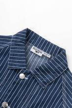 Load image into Gallery viewer, Pinstripe Denim Coverall 2.0 - Indigo
