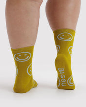 Load image into Gallery viewer, Happy Crew Sock, Ochre Happy
