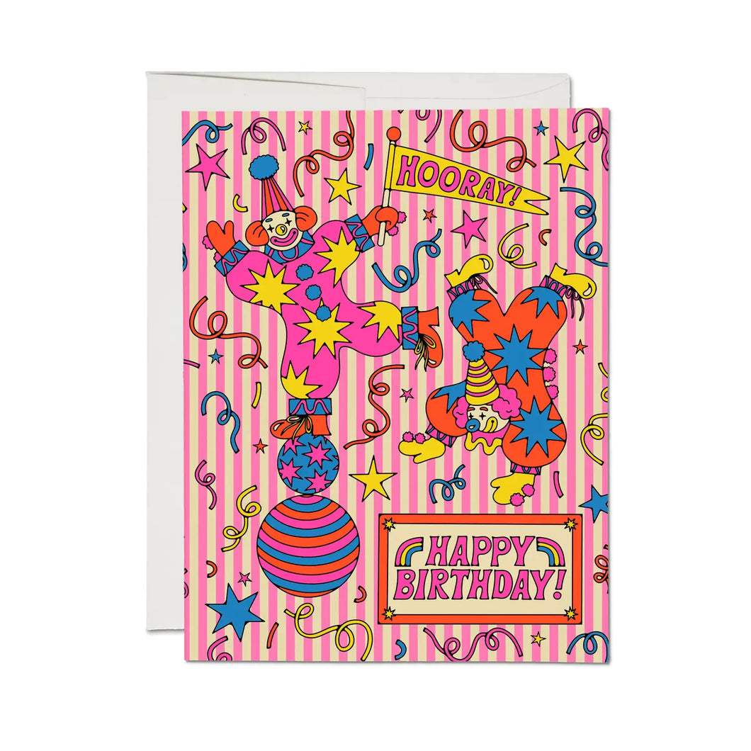 Clowns Birthday Card