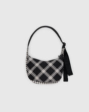 Load image into Gallery viewer, Small Nylon Crescent Bag, Mixed Plaid
