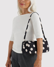 Load image into Gallery viewer, Nylon Loaf Bag, Black and Cream Polka Dot
