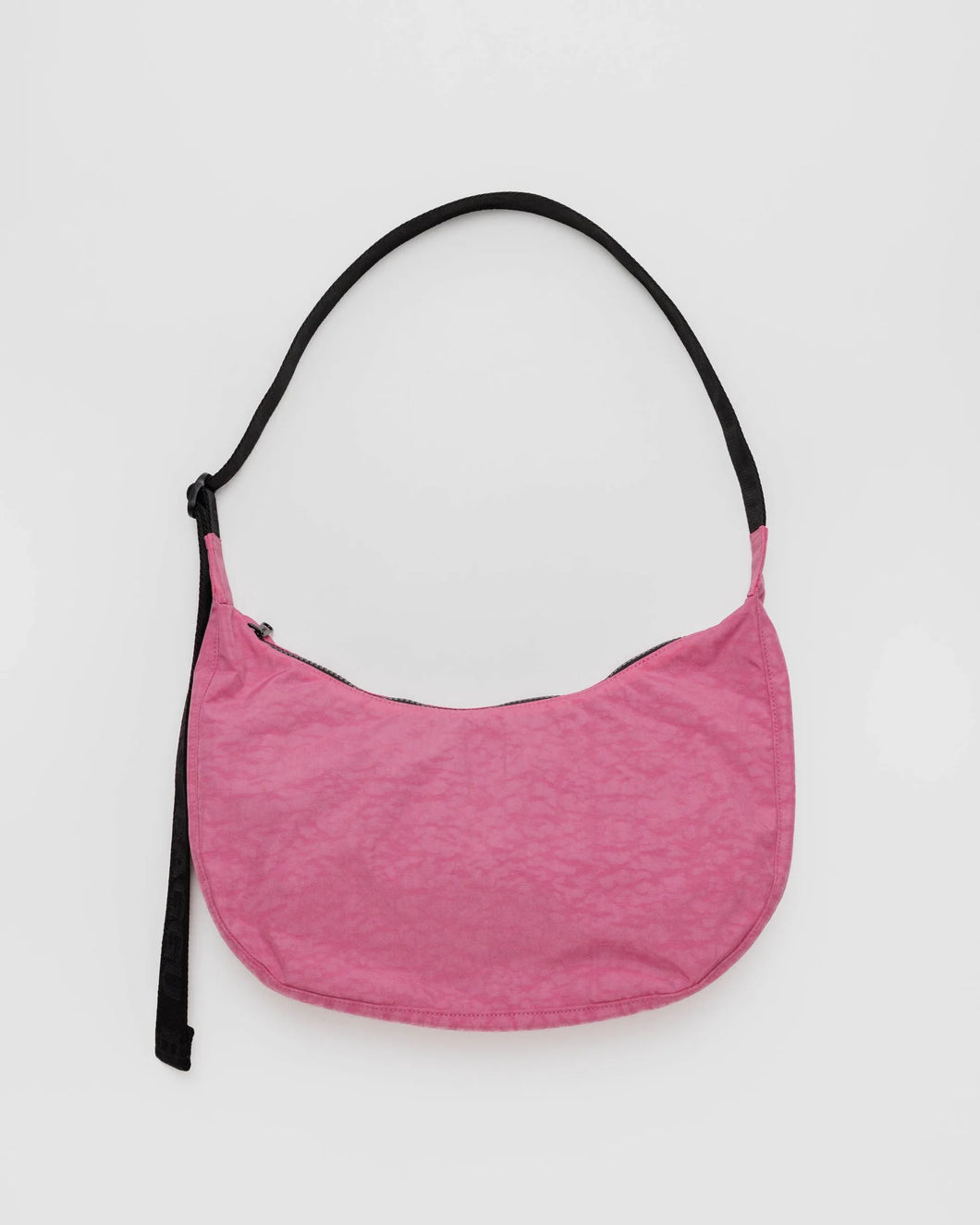 Medium Nylon Crescent Bag, Azalea Pink