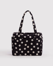 Load image into Gallery viewer, Small Cloud Carry-On, Black and Cream Polka Dot
