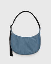 Load image into Gallery viewer, Medium Nylon Crescent Bag, Digital Denim
