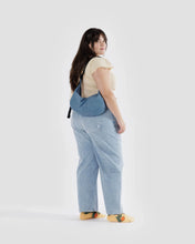 Load image into Gallery viewer, Medium Nylon Crescent Bag, Digital Denim
