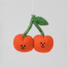 Load image into Gallery viewer, Cherries Felt Ornament
