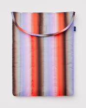 Load image into Gallery viewer, Puffy Laptop Sleeve, Gradient Stripe Poppy &amp; Lilac
