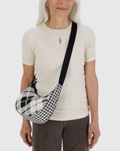 Load image into Gallery viewer, Small Nylon Crescent Bag, Mixed Plaid

