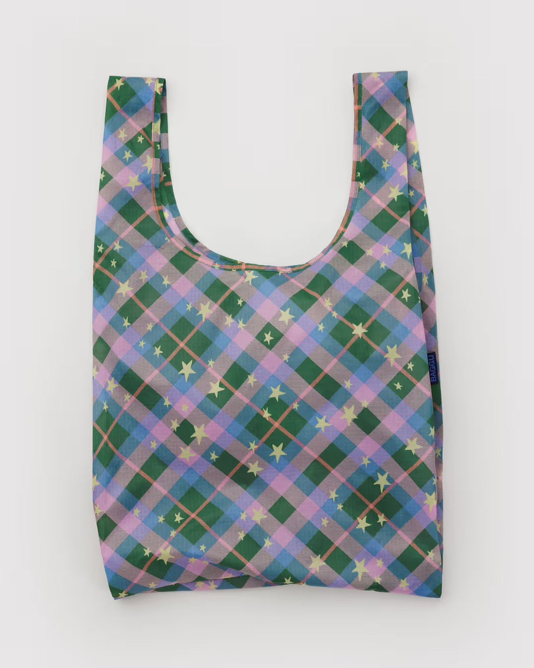 Green Star Plaid Baggu