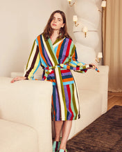 Load image into Gallery viewer, Eucalyptus Stripe Bathrobe
