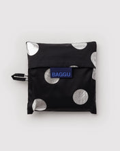 Load image into Gallery viewer, Silver Metallic Polka Dot Baggu
