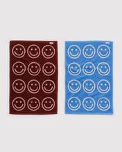 Load image into Gallery viewer, Hand Towel Set of 2, Sky Blue and Blush Happy
