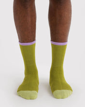 Load image into Gallery viewer, Ribbed Sock - Olive Mix
