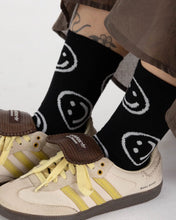 Load image into Gallery viewer, Happy Crew Sock, Black
