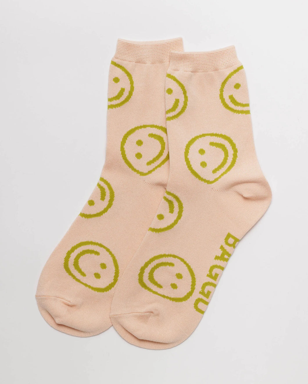 Happy Crew Sock, Light Pink