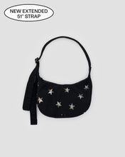 Load image into Gallery viewer, Small Nylon Crescent Bag, Printed Star Sequins
