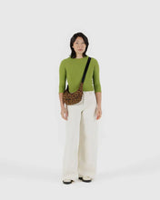 Load image into Gallery viewer, Small Nylon Crescent Bag, Leopard
