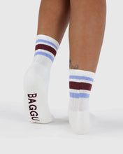 Load image into Gallery viewer, Ribbed Sock - Ivory Stripe
