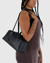 Load image into Gallery viewer, Recycled Leather Bowler Bag, Black
