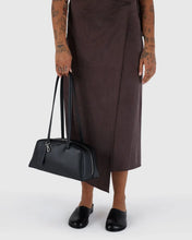 Load image into Gallery viewer, Recycled Leather Bowler Bag, Black
