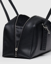 Load image into Gallery viewer, Recycled Leather Bowler Bag, Black

