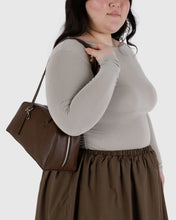 Load image into Gallery viewer, Recycled Leather Bowler Bag, Brown
