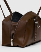 Load image into Gallery viewer, Recycled Leather Bowler Bag, Brown
