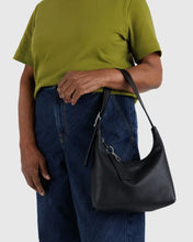 Load image into Gallery viewer, Mini Recycled Leather Shoulder Bag, Black
